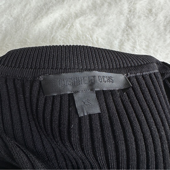 Cushnie Et Ochs Tie Waist Cropped Black Turtleneck Wrap Sweater XS - Picture 9 of 11